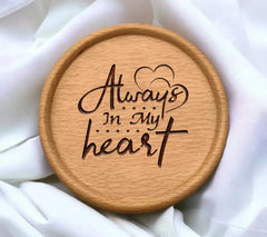 Always In My Heart SVG with Heart - Love Design SVG