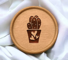 Cactus Love Silhouette SVG - Valentines Day Design SVG