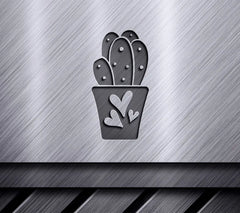 Cactus Love SVG Silhouette with Hearts SVG