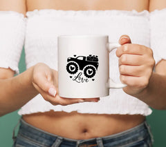 Love Monster Truck SVG Cut File - Valentines Day Design SVG