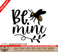 Be Mine Bee SVG - Valentines Day Clipart SVG