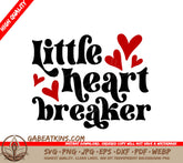 Little Heart Breaker SVG - Valentines Day Cut File with Red Hearts SVG