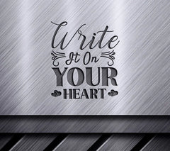 Write It On Your Heart SVG Design SVG