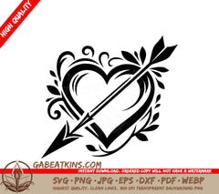 A Heart With An Arrow Through It SVG - Love Struck SVG