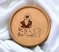 Kawaii Woman & Dog Anime SVG Clipart SVG