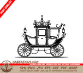 Horse Drawn Carriage SVG - Regal Wedding Design Symbolism SVG