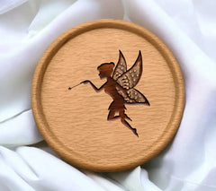 Fairy Silhouette SVG with Luxury Butterfly Mandala Background SVG