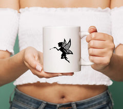 Fairy Silhouette SVG with Luxury Butterfly Mandala Background SVG