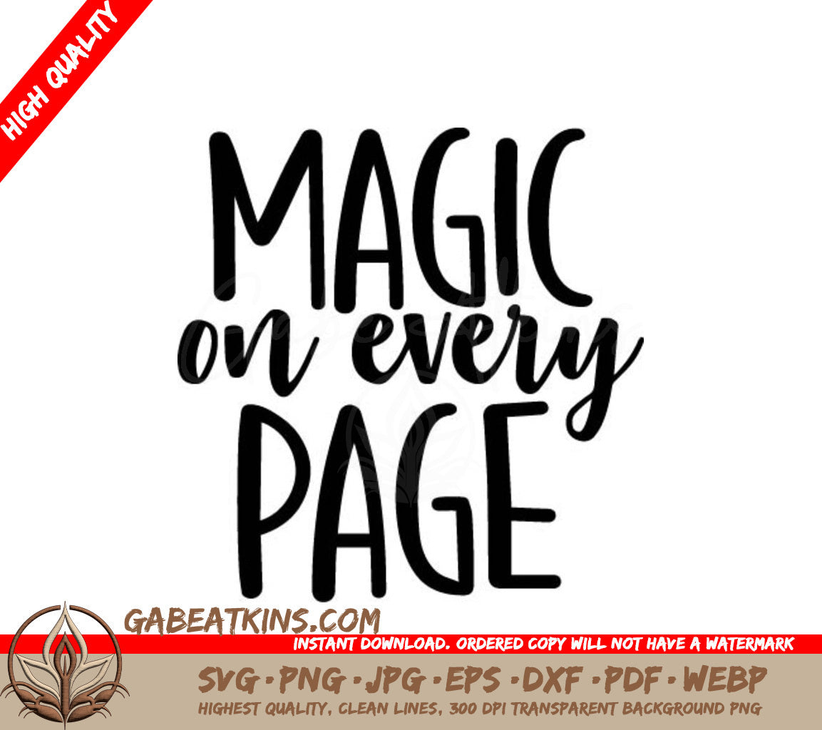 Magic on Every Page SVG Design SVG