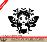 Fairy with Butterfly Wings SVG - Magical Meadow Muse SVG