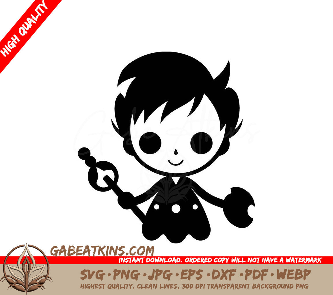 ## Adorable  Witch Girl SVG - Halloween Character Design Design SVG