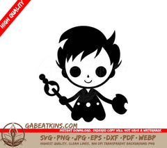 ## Adorable  Witch Girl SVG - Halloween Character Design Design SVG