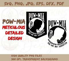 POW MIA Banner SVG | Digital Download of POW MIA SVG, PNG, EPS, DFX, J | POW MIA SVG, PNG, EPS, DFX, JPG, PDF, WEBP