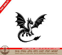 Majestic Flying Dragon SVG - Digital Product in Various Formats