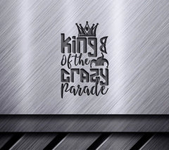 Mardi Gras King of the Crazy Parade SVG - Purple & Green Design SVG