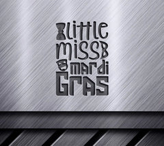 Little Miss Mardi Gras SVG Cut File - Mardi Gras Design Bundle SVG