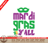 Mardi Gras Yall Mask SVG Design Bundle SVG
