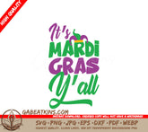 Mardi Gras Jester Hat SVG - White Background Design SVG