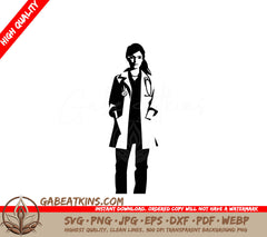 A Man In A Coat SVG - Medical Expert SVG