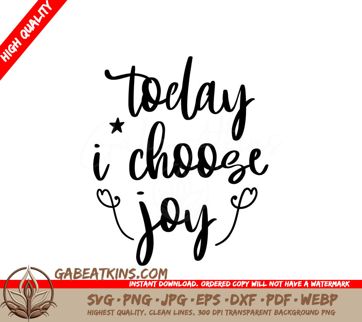 Today I Choose Joy SVG Design Bundle SVG