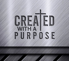 Created With A Purpose Christian Cross Design SVG - SVG