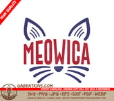 Meowica Cat Ears & Whiskers SVG - 4th of July Patriotic Design Bundle SVG