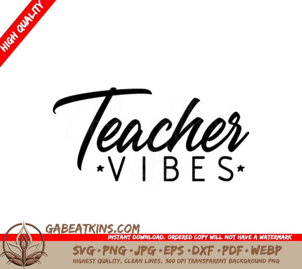 Teacher Vibes SVG Bundle  Design Design SVG