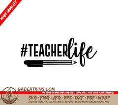 Teacher Life Design SVG Bundle Pencil & Pen Design SVG