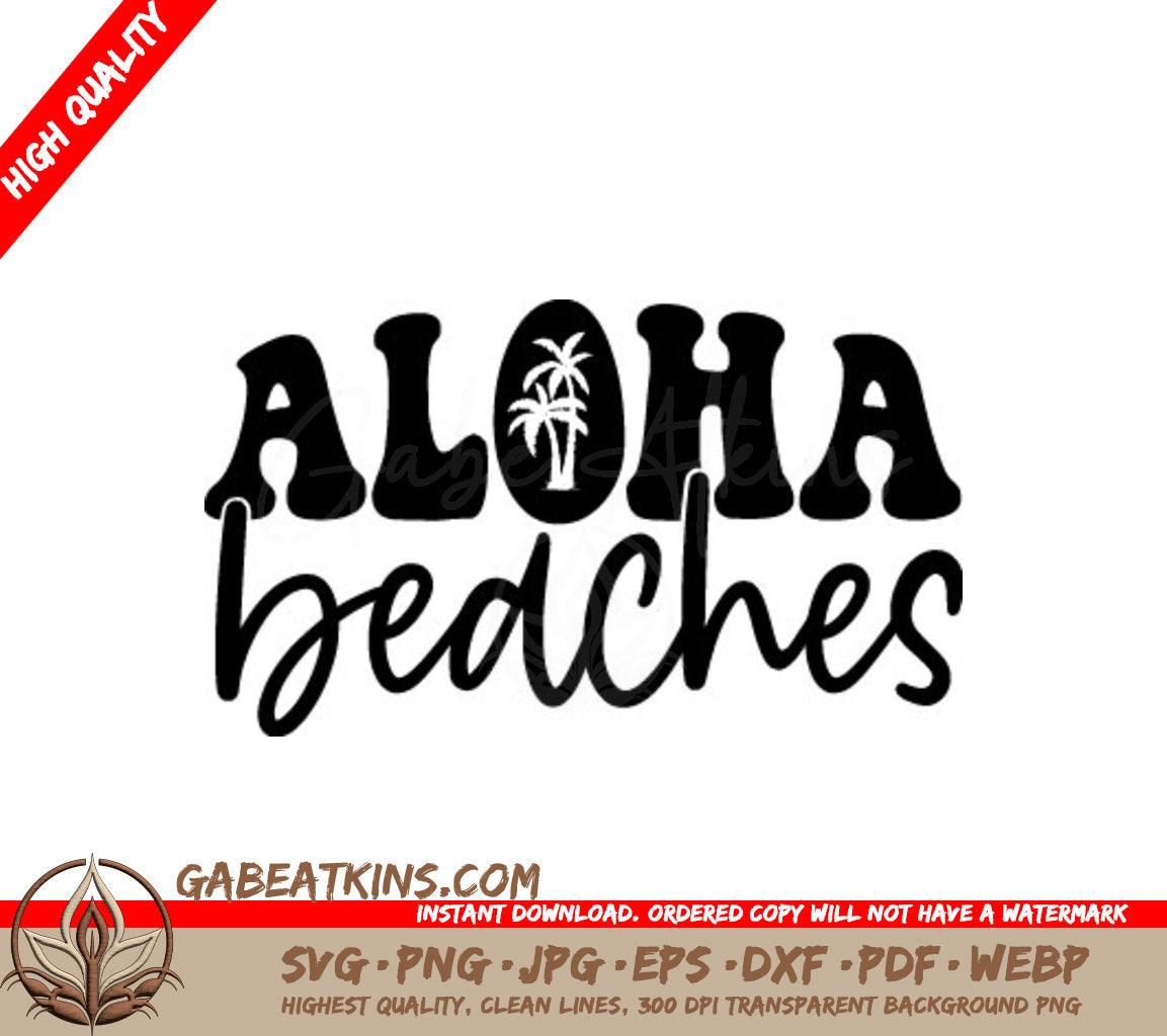 Aloha Beaches Palm Tree SVG - Summer Design Bundle SVG