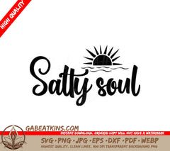 Salty Soul Sunset Design SVG - Design SVG