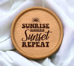 Sunrise Sunburn Sunset Repeat SVG Design Bundle - Summer Vibes SVG