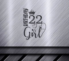 Birthday Girl SVG Bundle Red & Blue Sign, 22 & 14 Years Old SVG