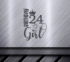 24th Birthday Girl SVG Bundle Crown, Hearts & More (9327356) SVG