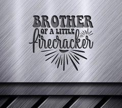 Brother of a Little Firecracker SVG - Red, White & Blue Memorial Day Design SVG