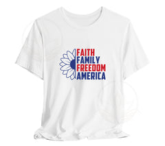 Faith, Family, Freedom America SVG for Crafting 4th of July with Silhouette and Cricut | You Get Faith Family Freedom America SVG, PNG, JPG, EPS, DXF, PDF