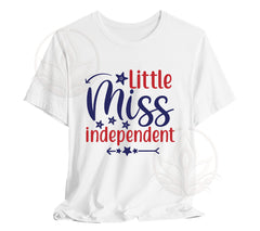 Little Miss Independent SVG For 4th of July Crafting | Also Available | PNG, DXF, JPG, PDF, WebP