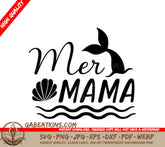 Mermaid Tail Design SVG - Mer Mama Design SVG