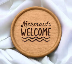 Mermaid Welcome SVG with Waves SVG