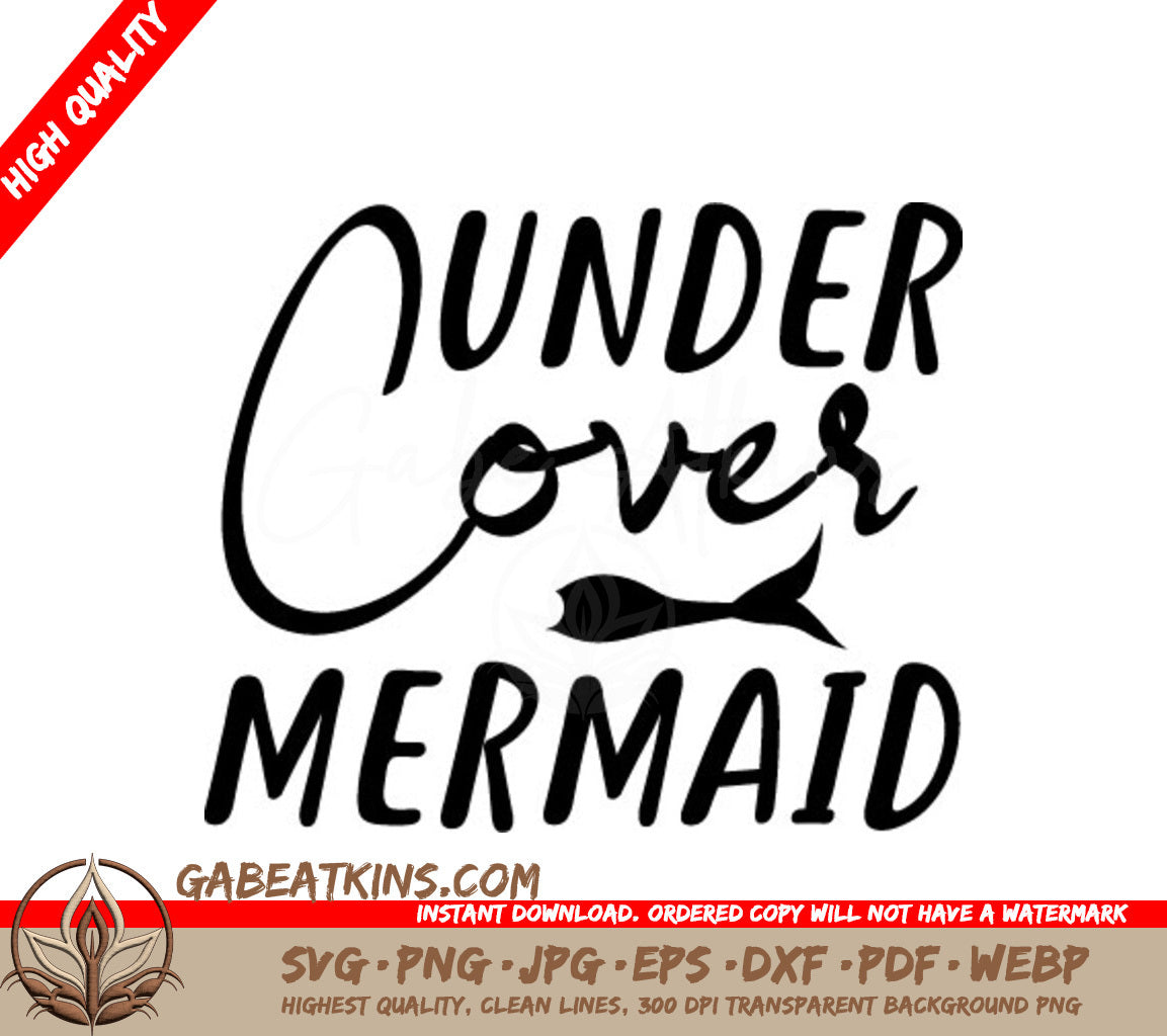 Undercover Mermaid Design SVG SVG