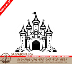 Castle Flag SVG - Mini Truck Emblem Vector SVG