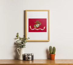 USMC Design SVG - Red Background - Military Branch Symbol SVG