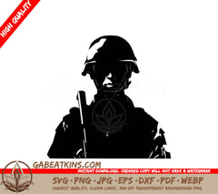 A Soldier With A Helmet On SVG - Military Soldier SVG