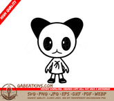 Minimalist Panda Bear Halloween Mascot SVG SVG