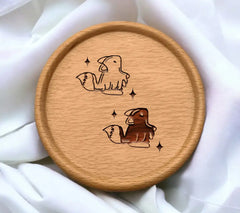 Minimalist Bird and Fox Line Art SVG - Vector Illustration SVG