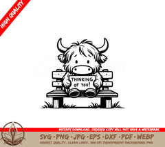 Moo-rific Missing You Cow SVG