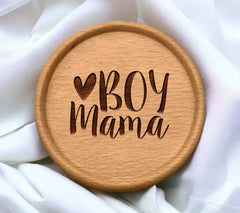 Boy Mama SVG with Heart - Mom Design SVG