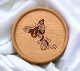 Monarch Butterfly with Roses & Swirls SVG SVG