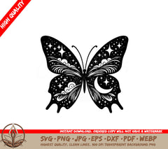 Moonlit Butterfly Wings SVG - Digital Product in Multiple File Formats