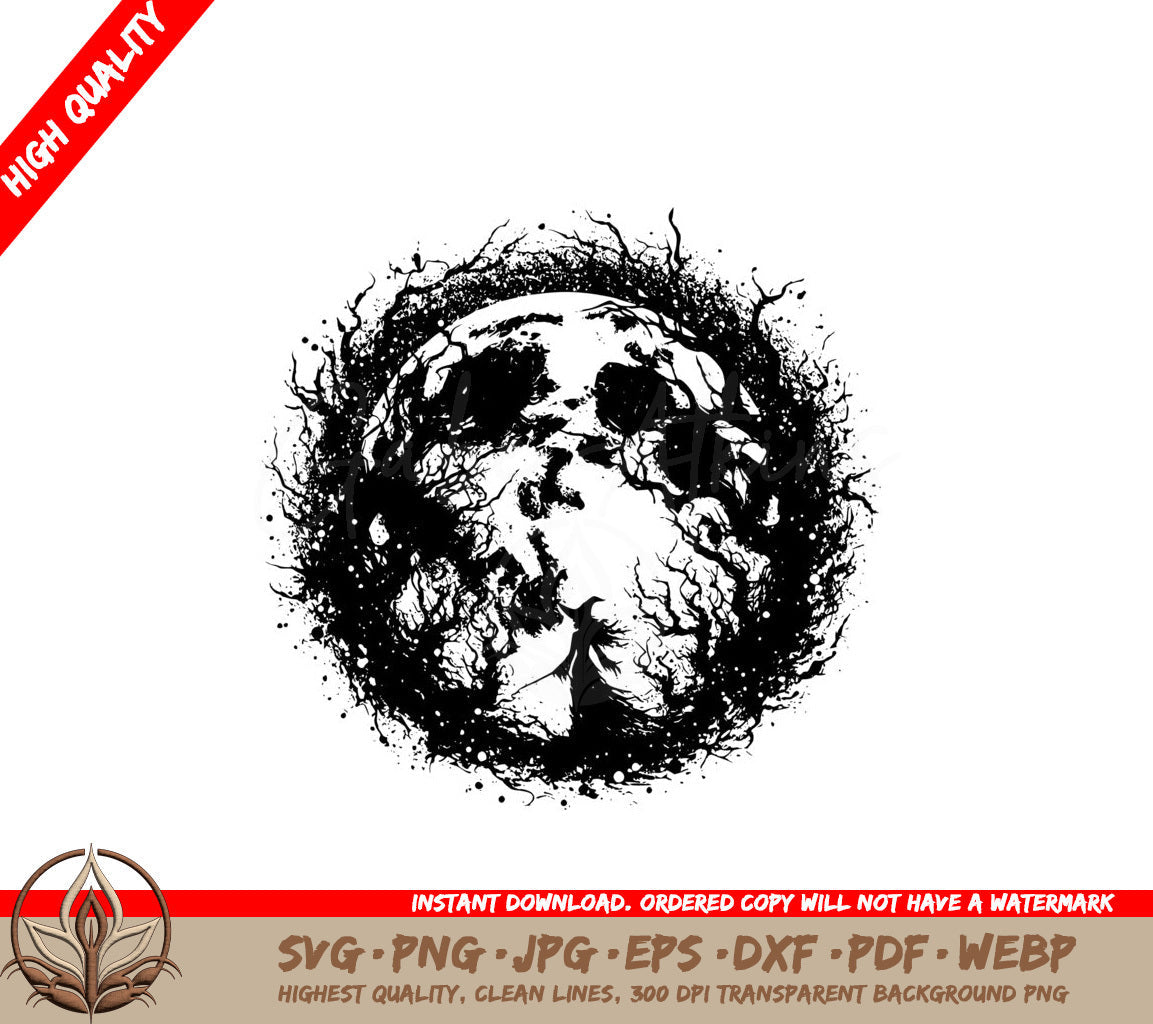 Moonlit Witch Digital Art SVG