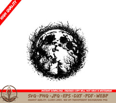 Moonlit Witch Digital Art SVG